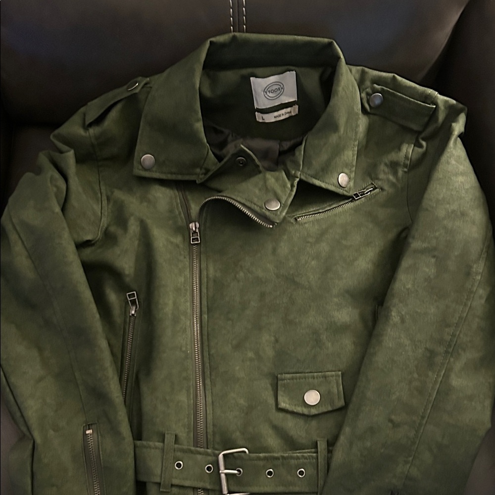 Francesca's Collections Olive Military Jacket